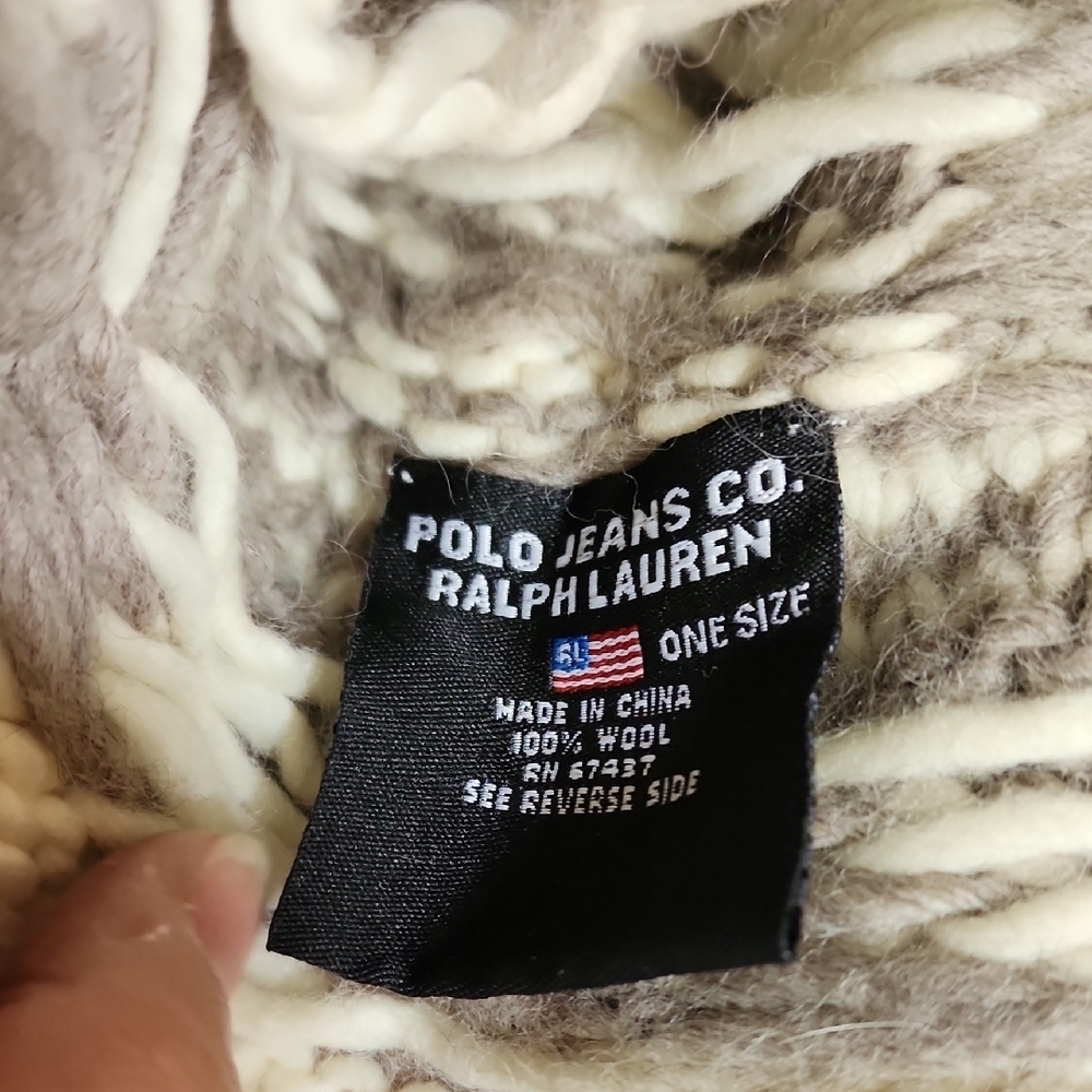 Ralph Lauren Cream and Gray Wool Hat - Picture 5 of 7